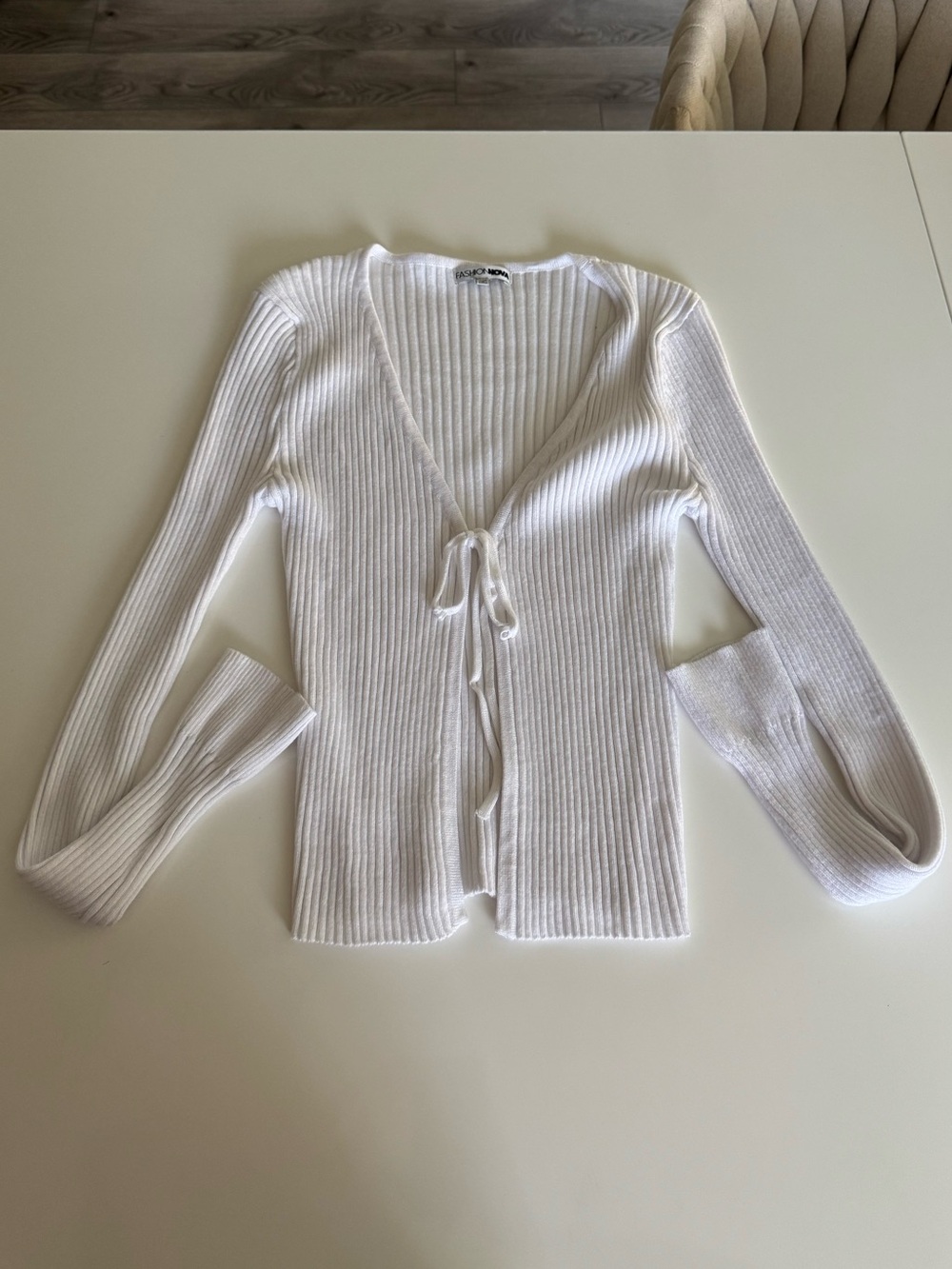 Women White Cardigan Top
